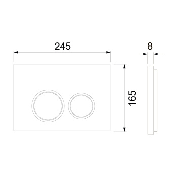 TECE TECESpring Панель смыва  с круглыми кнопками, хром глянцевый