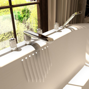 Смеситель на борт ванны THG Corvair Fior Di Bosco U8K-A02-1132SG хром