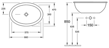 Раковина Villeroy&Boch Loop & Friends 6155 30 R1 alpin