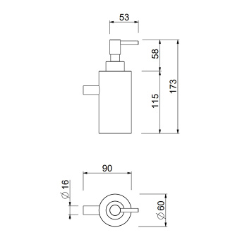 Дозатор для жидкого мыла Fantini Young настенный, отделка матовая натуральная сталь 96 93 7653