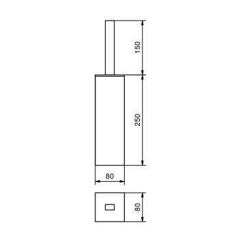 Ершик напольный Fantini Linea хром 92 02 7746
