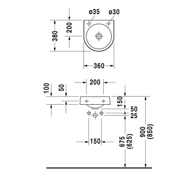 Раковина Duravit 0766350000 - белый
