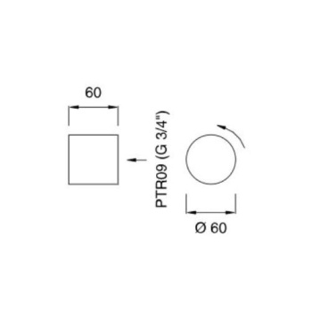 Вентиль запорный CEA Design Opus OPS 35 S для горячей воды сталь