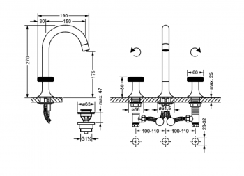 Смеситель для раковины Jorger Valencia 638.30.300.000-12 хром
