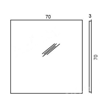 Зеркало Colombo Gallery 70x70 нержавеющая сталь B2010
