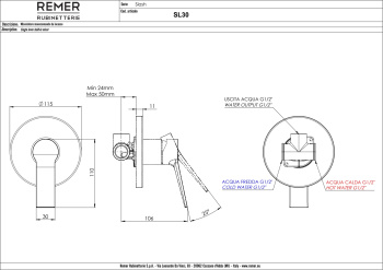 Смеситель для душа Remer Slash & Dot  Slash хром SL30