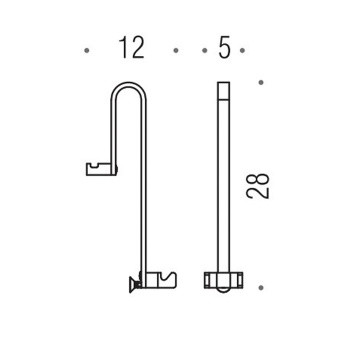 Держатель для приспособления для сгона воды Colombo Complementi хром B9638.CR