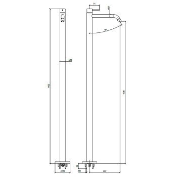 Смеситель напольный для раковины Almar Freestanding E214007.CO медь