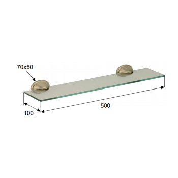 Полка под зеркало Daniel Revival Acc.B. 60 см. стекло бронза REME900 br 63