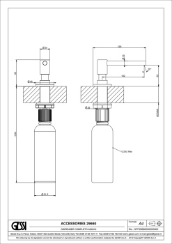 Дозатор для жидкого мыла Gessi 29660.707 Black Metal Brushed PVD