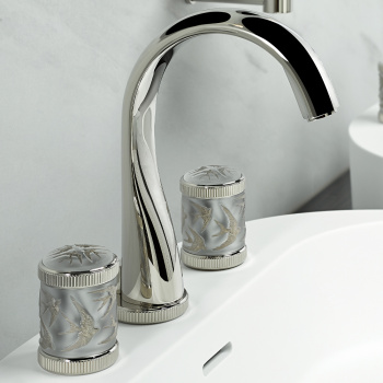 Смеситель для раковины THG Hirondelles Platinum Stamped A4K-B01-151 polished nickel