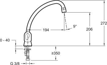 Смеситель для кухни Jacob Delafon Galeo CD E76920-CP