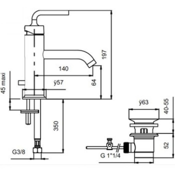 Смеситель для раковины Jacob Delafon Purist E14402-4A-CP хром