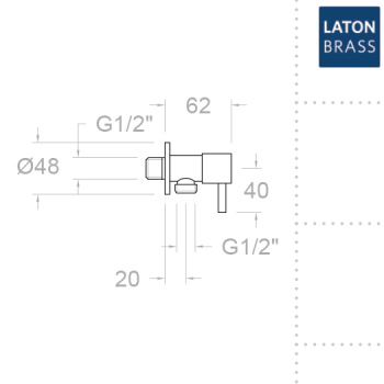 Кран угловой Ramonsoler 1/2" 3797