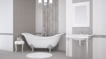 Керамическая плитка Eletto Ceramica Agra Grey Arabesko 25.1x70.9 см 506291101