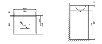 Раковина встраиваемая Bette Lux Shape Q010 A170-000