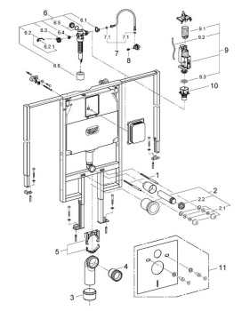 Инсталляция для подвесного унитаза Grohe Rapid SL 38995000