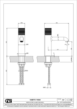 Смеситель для раковины Gessi Habito 70302.149 никель