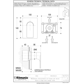 Смеситель для душа Ritmonio POIS хром PR31FC101CRL