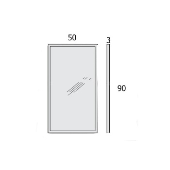 Зеркало в раме Colombo Gallery 50x90 хром B2043.CR