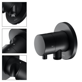 Шланговое подключение Keuco Ixmo 59556371201 на 2 потребителя с выводом для шланга и держателем