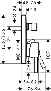 Смеситель для душа HANSGROHE FINORIS 76416000 - хром