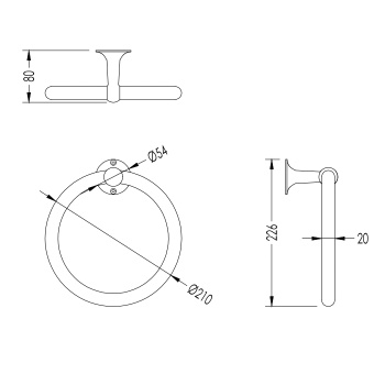 Полотенцедержатель-кольцо Devon&Devon New York никель блестящий NY107NKS