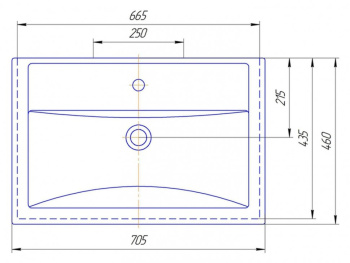 Раковина Фостер 70 ASB-Woodline 16697