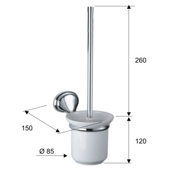 Ёрш Daniel Revival Acc.B. подвесной настенный керамика белый/хром REPS930 cr