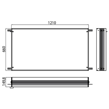 Встраиваемая монтажная рама для зеркального шкафа Emco Asis Prestige 1215х147хh665мм, 9897 000 22