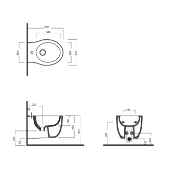 Биде подвесное Hatria LE FIABE Y1BP01