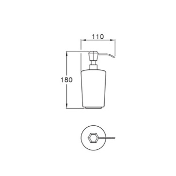 Дозатор для мыла керамический Stella Eccelsa D020 золото EC 10009 AU00