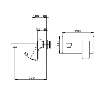 Смеситель для раковины встраиваемый Cisal Cubic CU00551221 хром
