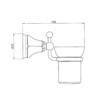 Стакан подвесной Nicolazzi Teide золото/белый 1488GO05