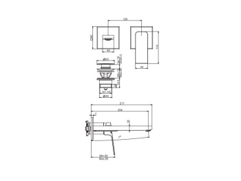Смеситель для раковины встраиваемый Fima Carlo Frattini Fit F3391NLX8NS*** черный