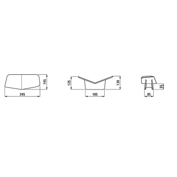 Laufen  Home collection  Керамическая подставка для книг 345x145x125/130 мм LIBRO , цвет белый