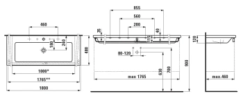 Раковина Laufen Living 48x65 8.1643.8.000.104.1