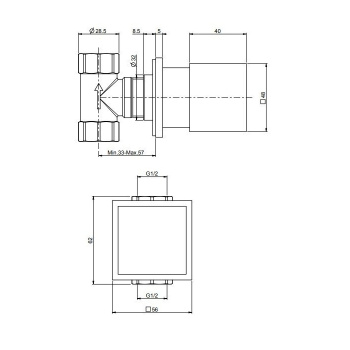 Запорный клапан Fima Carlo Frattini Fit белый матовый F3523/1BS
