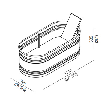 Ванна из искусственного камня Agape Vieques 171x72.6 AVAS0911ZGI