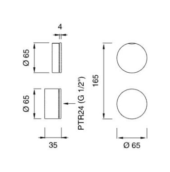 Смеситель для ванны CЕА Design Giotto GIO 57 S с термостатом сталь