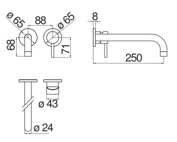 Cмеситель для раковины Nobili Live LV00199/2BM черный