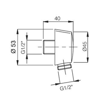 Подвод воды Fima Carlo Frattini Wellness 1/2, золото F2013OR