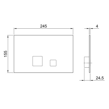 Клавиша смыва Fantini Af/21 для GEBERIT SIGMA8, SIGMA12, золото плюс 91 01 8403
