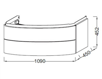 Тумба под раковину 110 см Jacob Delafon Presquile EB1105-N23 ледяной коричневый лак коричневый