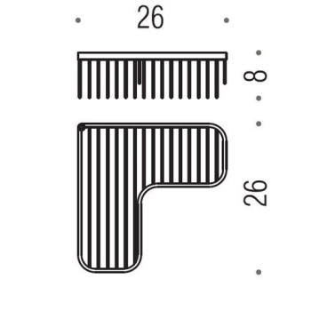 Полочка для ванной Colombo Angolari угловая, хром B9611.CR