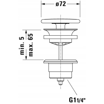 Duravit Донный клапан для раковин, цвет белый (СПЕЦЦЕНА!!)