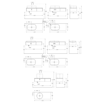 Тумба MAGICA подвесная Kerama Marazzi 120 2 ящика, вечерний серый матовый MA.120.2\EGR.M