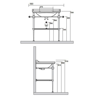 Заглушка для перелива Kerasan Waldorf золото 811391oro