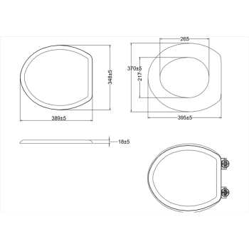 Сиденье для унитаза Burlington S16 золото