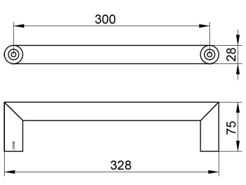 Поручень Keuco Reva 12807010000 хром